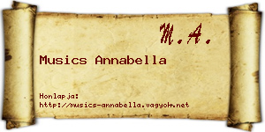 Musics Annabella névjegykártya